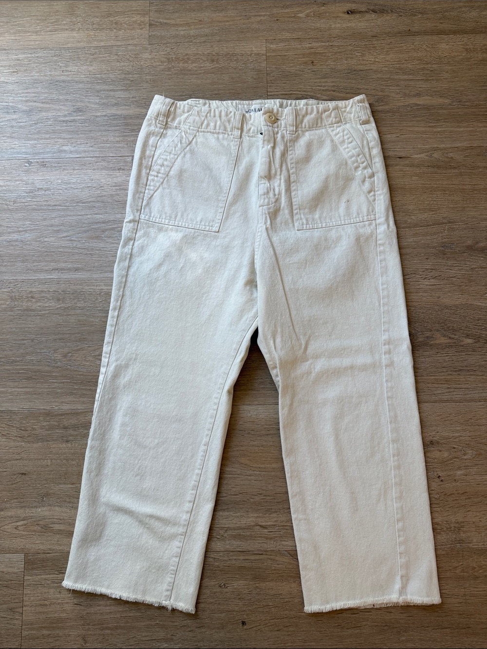 THE GREAT. Women’s Off White Ankle Crop Jeans 28